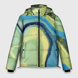 Куртка зимняя мужская Сине-зеленый агат, цвет: 3D-светло-серый