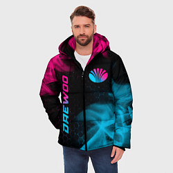 Куртка зимняя мужская Daewoo - neon gradient: надпись, символ, цвет: 3D-черный — фото 2