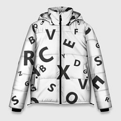 Куртка зимняя мужская Английский алфавит, цвет: 3D-черный