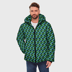 Куртка зимняя мужская Шестиугольная Сетка, цвет: 3D-светло-серый — фото 2
