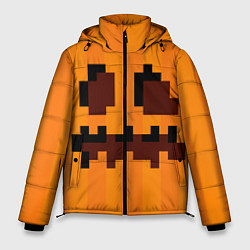 Куртка зимняя мужская Тыква - Майнкрафт - Хеллоуин, цвет: 3D-светло-серый