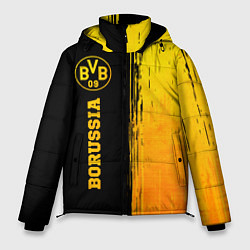 Куртка зимняя мужская Borussia - gold gradient: по-вертикали, цвет: 3D-черный