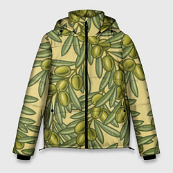Мужская зимняя куртка Винтажные ветви оливок