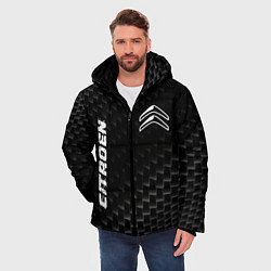 Куртка зимняя мужская Citroen карбоновый фон, цвет: 3D-черный — фото 2