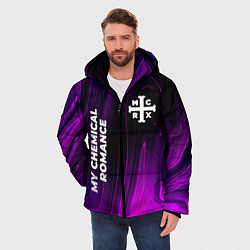 Куртка зимняя мужская My Chemical Romance violet plasma, цвет: 3D-черный — фото 2