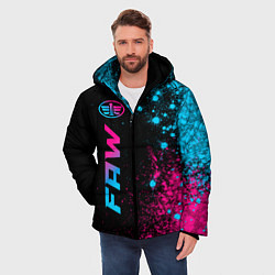 Куртка зимняя мужская FAW - neon gradient: по-вертикали, цвет: 3D-черный — фото 2