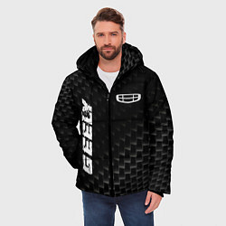 Куртка зимняя мужская Geely карбоновый фон, цвет: 3D-черный — фото 2