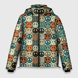 Мужская зимняя куртка Peace symbol pattern