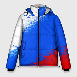 Куртка зимняя мужская Флаг России - триколор, цвет: 3D-красный
