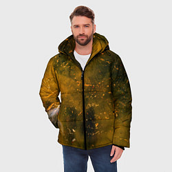Куртка зимняя мужская Чёрный туман и золотые краски, цвет: 3D-черный — фото 2