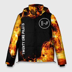Куртка зимняя мужская Twenty One Pilots и пылающий огонь, цвет: 3D-черный