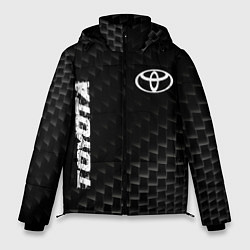 Куртка зимняя мужская Toyota карбоновый фон, цвет: 3D-черный