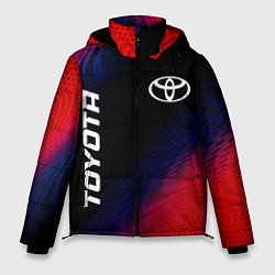 Куртка зимняя мужская Toyota красный карбон, цвет: 3D-светло-серый