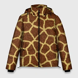 Куртка зимняя мужская Текстура жирафа, цвет: 3D-красный