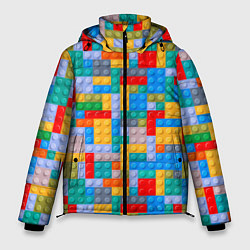 Куртка зимняя мужская Детский конструктор - текстура, цвет: 3D-светло-серый