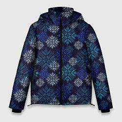 Куртка зимняя мужская Северные узоры, цвет: 3D-черный