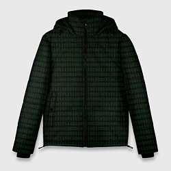 Куртка зимняя мужская Однотонный двоичный код, цвет: 3D-черный