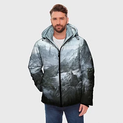 Куртка зимняя мужская Природа Скайрима, цвет: 3D-красный — фото 2