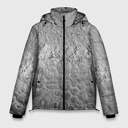 Куртка зимняя мужская Серая поверхность жидкой планеты, цвет: 3D-светло-серый