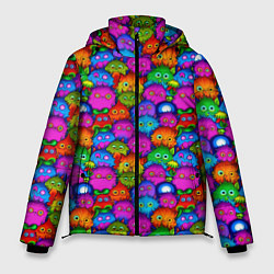 Куртка зимняя мужская Паттерн Маленькие Монстры, цвет: 3D-красный