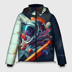 Мужская зимняя куртка Космос в стиле кубизма