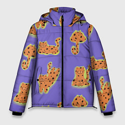 Куртка зимняя мужская Принт с леопардами, цвет: 3D-черный