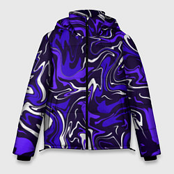 Мужская зимняя куртка Фиолетовая абстракция