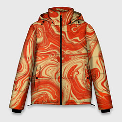 Куртка зимняя мужская Апельсиновый узор, цвет: 3D-черный