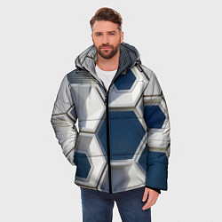 Куртка зимняя мужская Кубический мир, цвет: 3D-светло-серый — фото 2