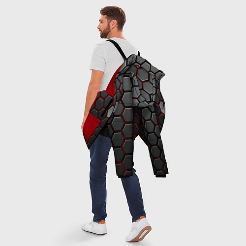 Мужская зимняя куртка Броня из стали / 3D-Красный – фото 5