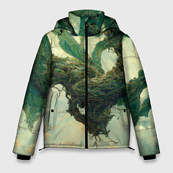 Куртка зимняя мужская Рисунок нейросети, цвет: 3D-черный