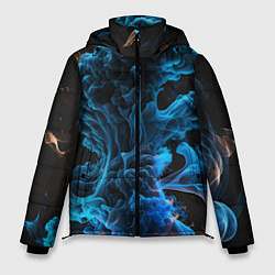 Куртка зимняя мужская Клубы голубого дыма, цвет: 3D-светло-серый