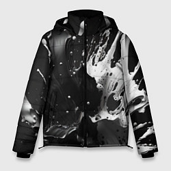 Куртка зимняя мужская Брызги красок - белая и черная, цвет: 3D-светло-серый