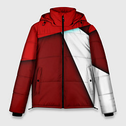 Куртка зимняя мужская Спортивная геометрия, цвет: 3D-красный