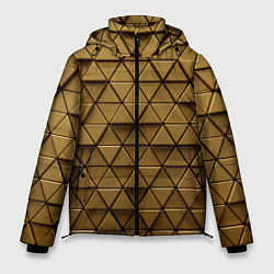 Куртка зимняя мужская Золотые треугольники, цвет: 3D-красный