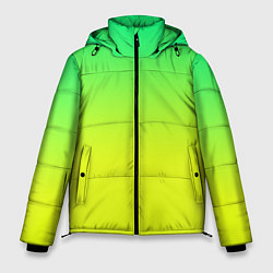 Куртка зимняя мужская Зелено-желтый градиент, цвет: 3D-светло-серый