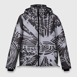 Куртка зимняя мужская Графическая фантазия абстракт, цвет: 3D-черный