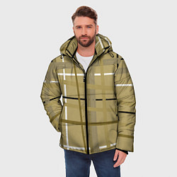 Куртка зимняя мужская Светлый квадрат, цвет: 3D-черный — фото 2