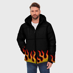 Куртка зимняя мужская Горящее пламя, цвет: 3D-черный — фото 2