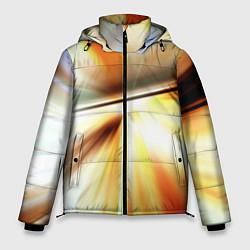Куртка зимняя мужская Абстрактные светлые лучи из тени, цвет: 3D-светло-серый