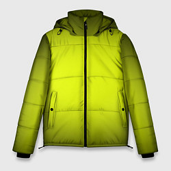 Куртка зимняя мужская Кислотный желтый с градиентом, цвет: 3D-черный