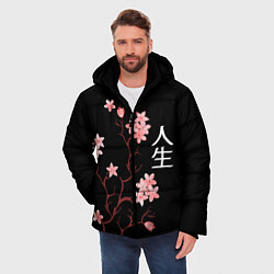 Куртка зимняя мужская Сакура, дерево жизни, цвет: 3D-светло-серый — фото 2