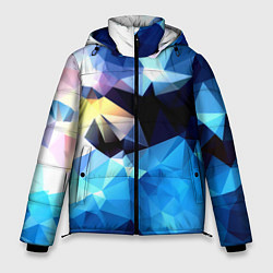 Куртка зимняя мужская Polygon blue abstract collection, цвет: 3D-светло-серый