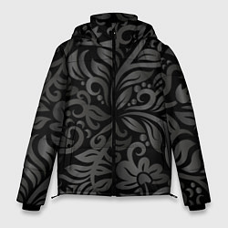 Куртка зимняя мужская Модный растительный орнамент, цвет: 3D-светло-серый