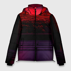 Мужская зимняя куртка Пурпурный закат-арт