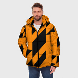 Куртка зимняя мужская Абстракция abstractart, цвет: 3D-красный — фото 2