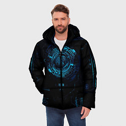 Куртка зимняя мужская Кибер абстракт, цвет: 3D-светло-серый — фото 2