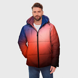 Куртка зимняя мужская Космический градиент, цвет: 3D-красный — фото 2