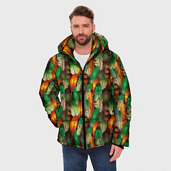 Куртка зимняя мужская Павлиные перья, цвет: 3D-светло-серый — фото 2
