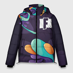 Куртка зимняя мужская Fortnite graffity splash, цвет: 3D-черный